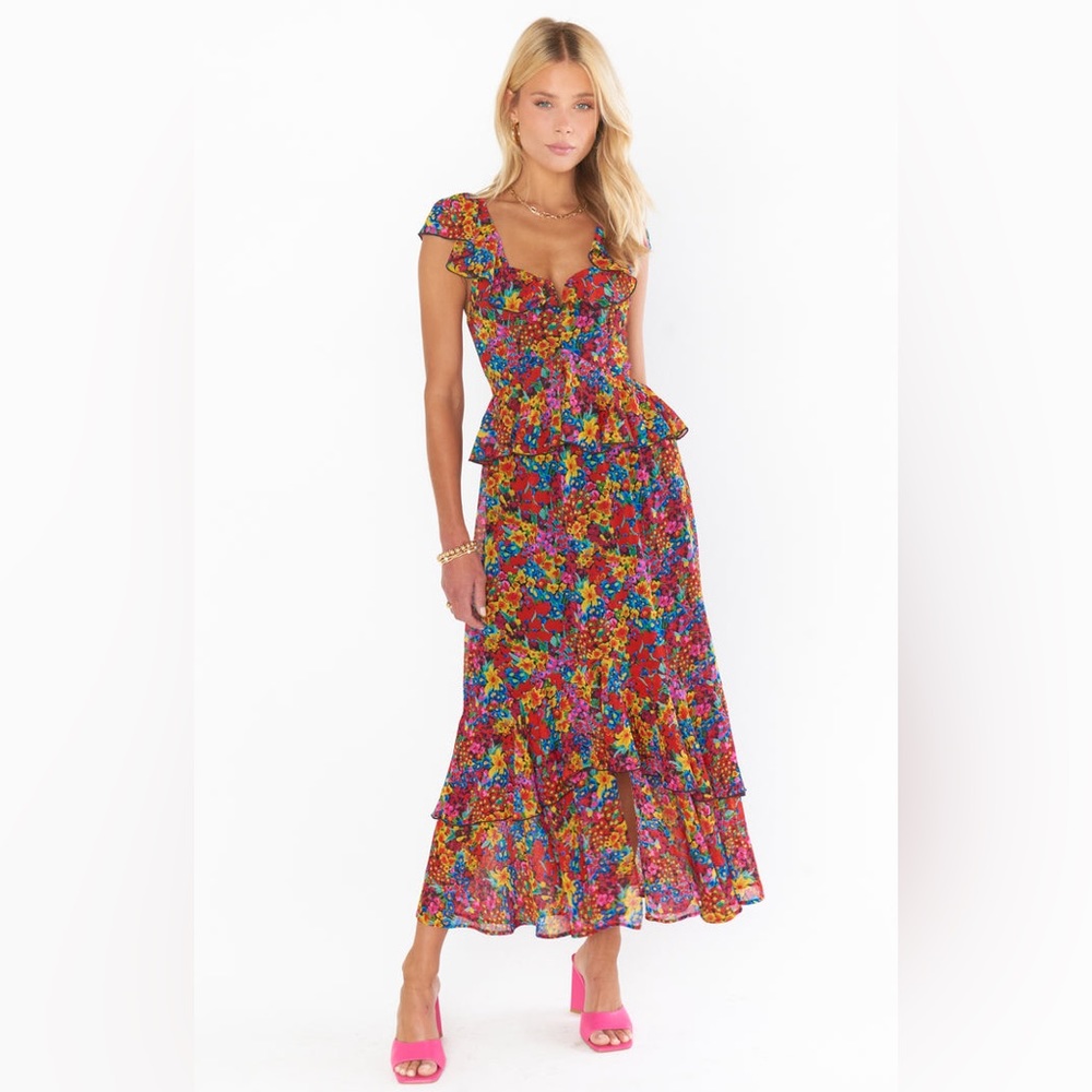 Show me Your MuMu Garden Glow Ruffle Dress